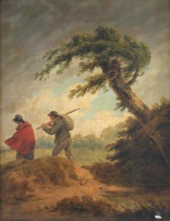 George Morland - Travellers On A Country Path