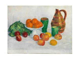 George Morren - Nature morte aux fruits et légumes