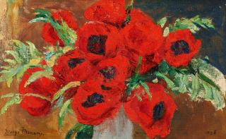 George Mosson - Blumenstrauss mit rotem Mohn