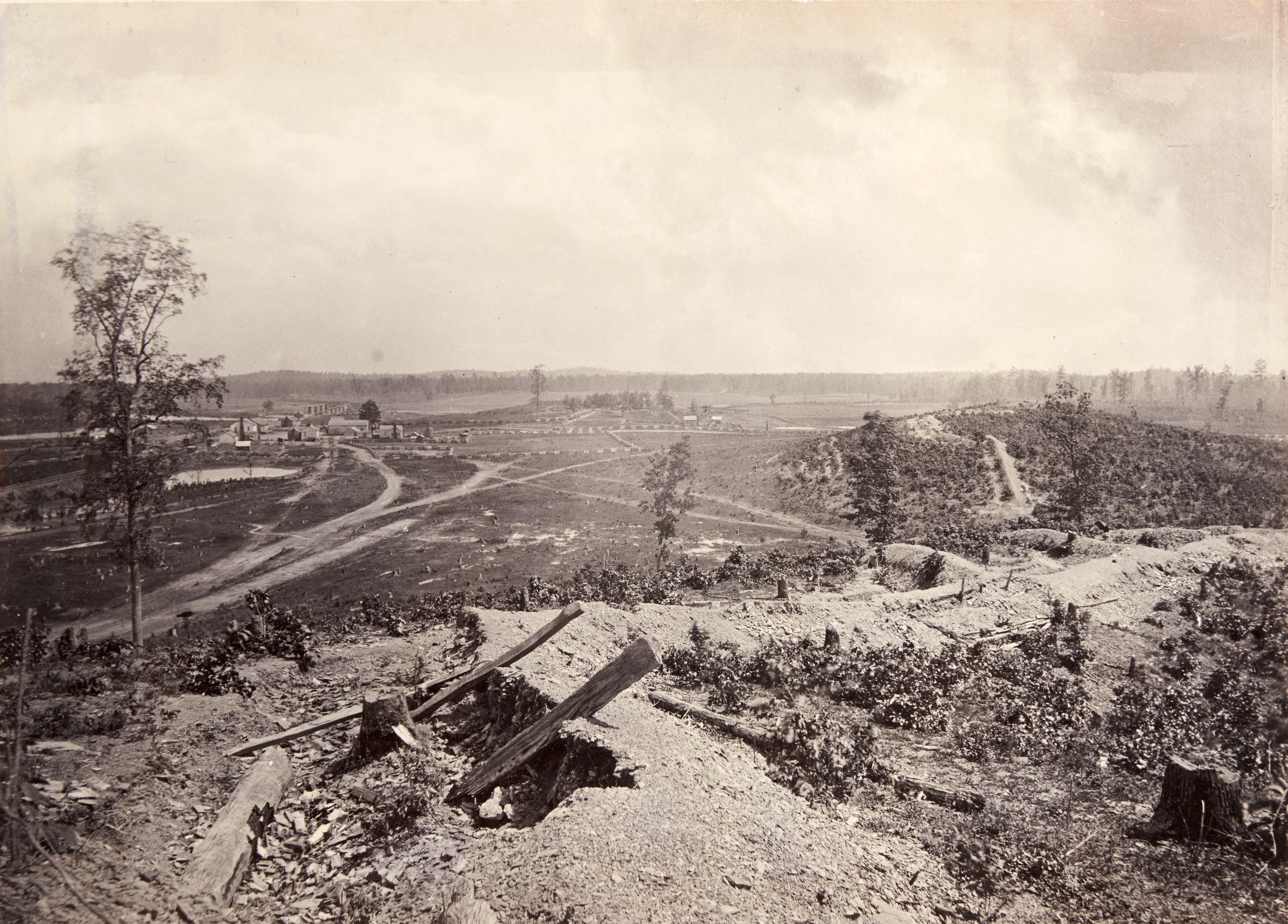 George N. Barnard - Battle Ground of Resacca, GA. No. 4 from Photographic Views of Sherman\'s Campaign