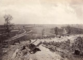 George N. Barnard - Battle Ground of Resacca, GA. No. 4 from Photographic Views of Sherman\'s Campaign