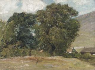 George Ogilvy Reid, R.S.A. - Trees at Mill Mhor, Killin, Perthshire