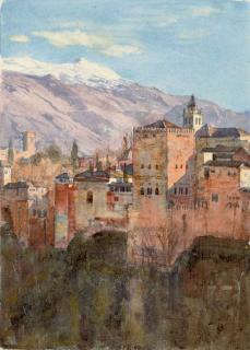 George Owen Wynne Apperley, R.I., F.S.A. - The Alhambra from my studio