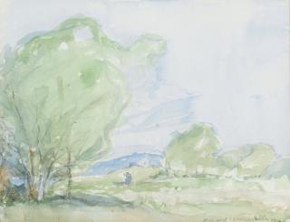 George Owen Wynne Apperley - A still canal, Dordrecht, January 1908