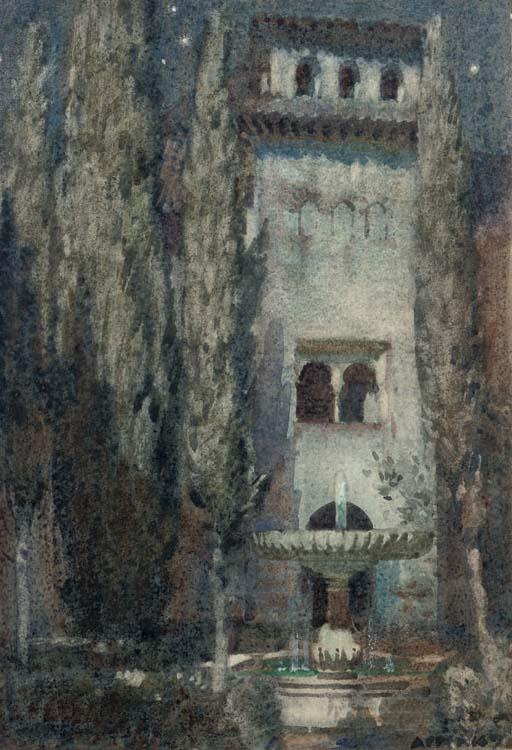 George Owen Wynne Apperley - The gardens of Duraxa, Alhambra, Granada
