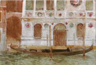 George Owen Wynne Apperley - View of a palazzo along the Grand Canal, Venice
