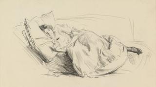 George Percy R.E. Jacomb-Hood - Study of a woman reading