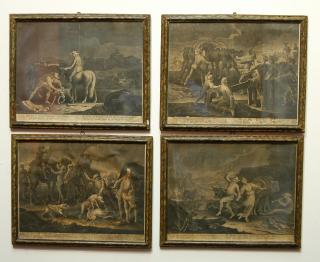 George Philip Rugendas - Scena di vita contadina con figure ed animali