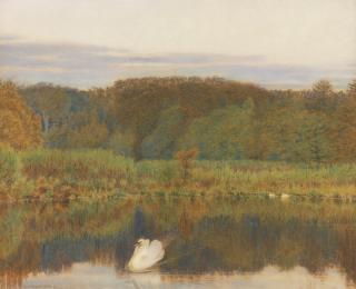 George Price Boyce - Abinger Mill-Pond, Surrey - Morning In Late Autumn
