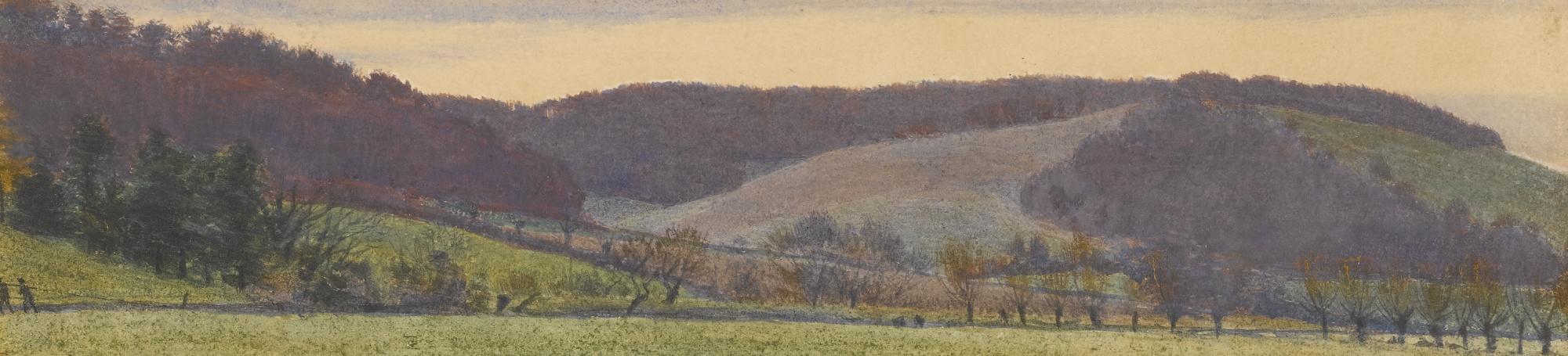 George Price Boyce - Banks Of The Thames Near Streatley, Berkshire - An Evening In November