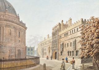 George Pyne, A.O.W.S. - The Quadrangle At Brasenose College, Oxford, With The Radcliffe Camera Beyond; And Lincoln College And The Radcliffe Camera, Oxford (Illustrated)