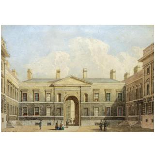 George Pyne, A.R.W.S. - Canterbury Quad, Christ Church, Oxford