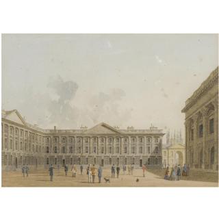 George Pyne, A.R.W.S. - Peckwater Quad, Christ Church, Oxford