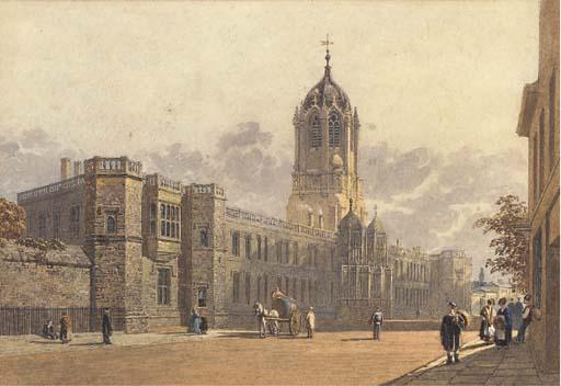 George Pyne - Christ Church College from St. Aldate\'s, Oxford (illustrated); and Christ Church College, Oxford