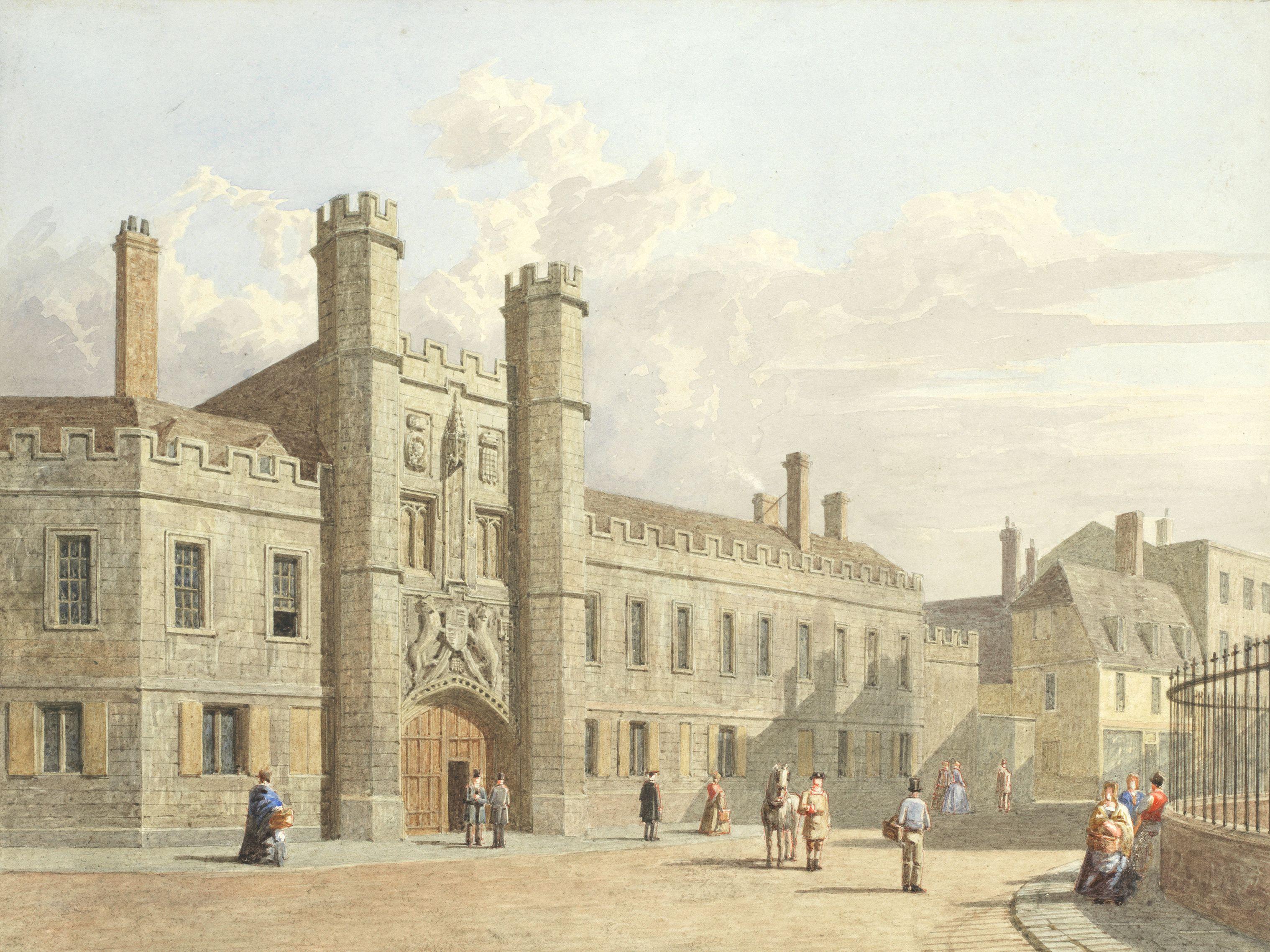 George Pyne - Christ\'S College Fellows\' Garden; The Great Gate, Christ\'S College Each 21 X 27.9Cm (8 1/4 X 11In).(2)