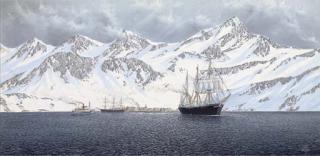 George R. Cummings - Shackleton\'S Ship Endurance, Leaving Grytviken Whaling Station, South Georgia, 1914