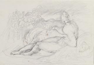 George Richmond, R.A. - A shepherd waking