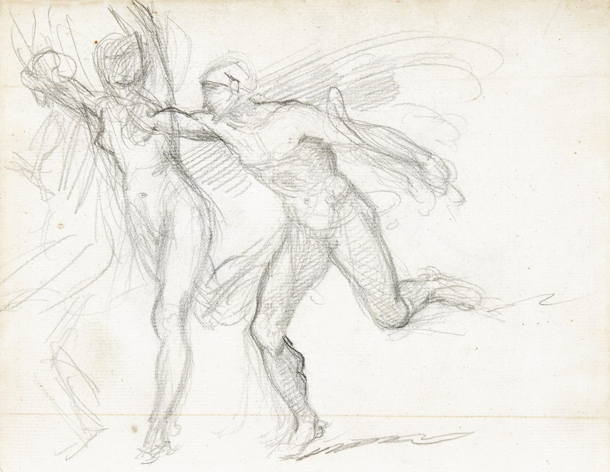 George Richmond, R.A. - A Study Of Three Dancing Figures For \'Comus - The Measure\'