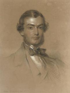 George Richmond, R.A. - Portrait of a gentleman, half-length, in formal attire