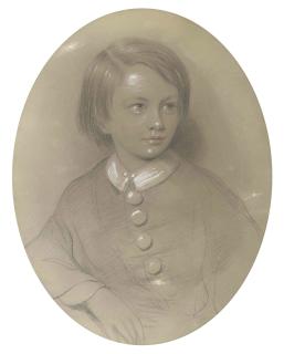 George Richmond, R.A. - Portrait of John Luke George Hely-Hutchinson, 5th Earl of Donoughmore (1848-1900) as a child, half-length