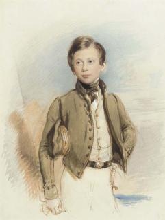 George Richmond, R.A. - Portrait study of a young boy