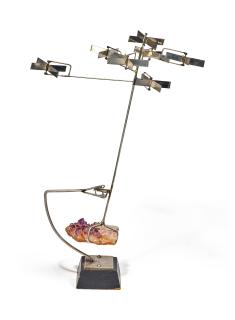George Rickey - Fleurs De Rocaille Amethyst I (Seven Rotors With Amethyst)