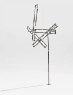 George Rickey - Four open rectangles diagonal jointed III