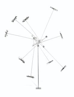 George Rickey - Nine Rotors, Nine Cubes