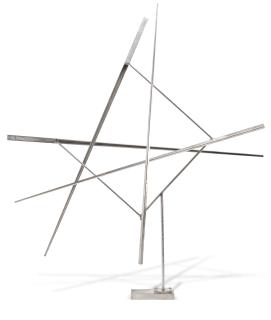 George Rickey - Two Vertical Two Horizontal Lines with Square