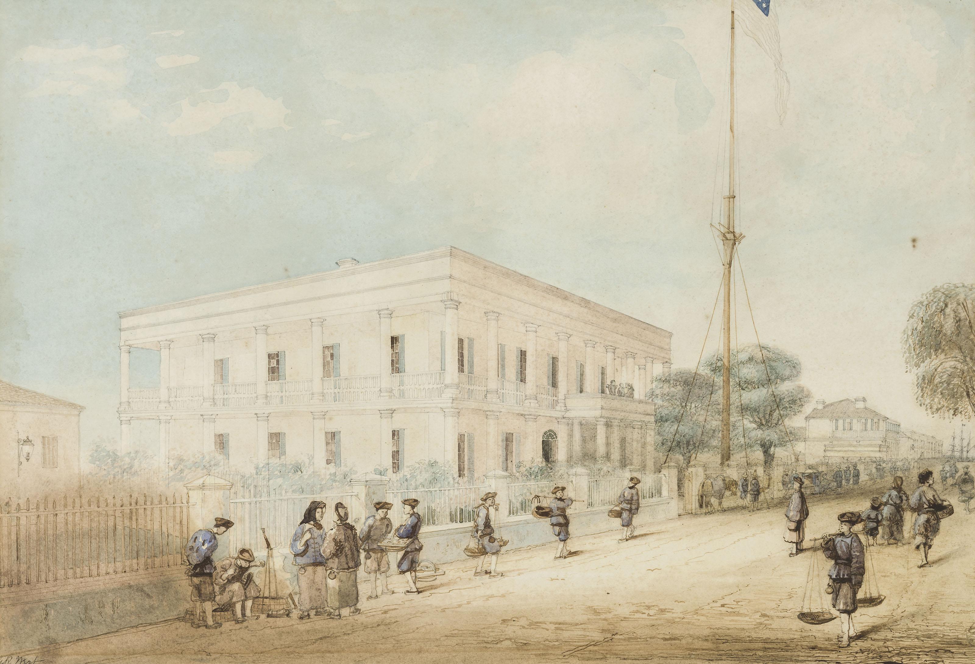 George Robert West - The United States Consulate in Keechong, Shanghai, 1849