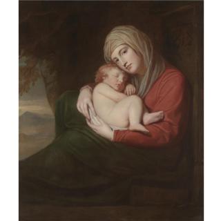 George Romney - A Mother And Child