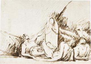 George Romney - John Howard Visiting A Lazaretto