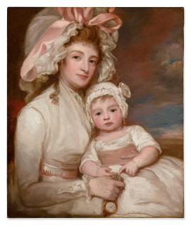 George Romney - Mrs. Agnes Ainslie (1761-1796) and her son Henry