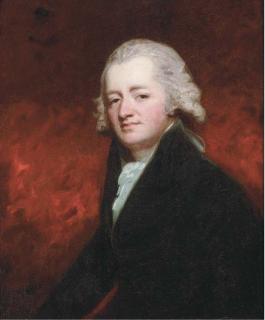 George Romney - Portrait of A Gentleman Said To Be The Honorable Philip Bouverie-Pusey, Half-Length, In A Dark Coat And White Foulard