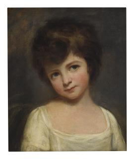 George Romney - Portrait Of A Girl, Bust Length