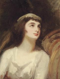 George Romney - Portrait Of A Lady, Bust-Length
