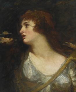 George Romney - Portrait Of Emma Hamilton As Joan Of Arc