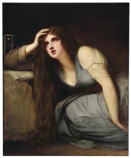 George Romney - Portrait of Emma, Lady Hamilton (1765-1815), as the Magdalene