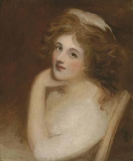 George Romney - Portrait of Emma, Lady Hamilton, bust-length