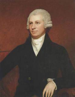 George Romney - Portrait of John Sparling (d. 1778), half-length, in a black coat