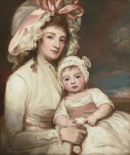 George Romney - Portrait Of Mrs. Henry Ainslie With Her Child