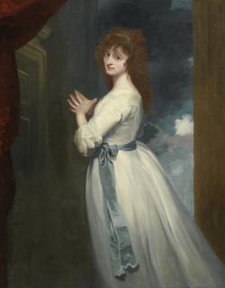 George Romney - Portrait Of Mrs. Jordan As Peggy In \