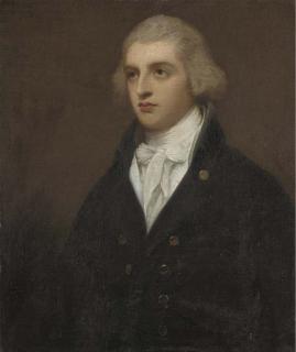 George Romney - Portrait of the Hon. Robert Banks Jenkinson (1770-1828), afterwards 2nd Earl of Liverpool, half-length, in a black coat