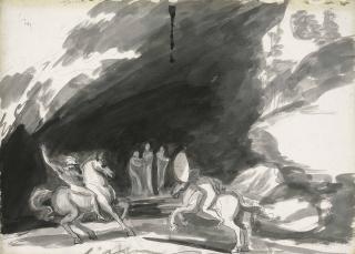 George Romney - Troilus and Cressida, Act IV, Scene V - \'The Fight Between Hector and Ajax I\'