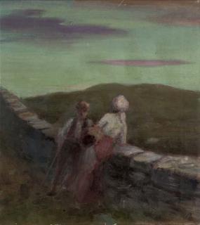 George Russell - Moonlit figures