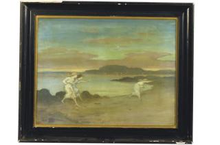 George Russell - Vision at twilight on the shore