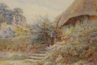 George Samuel Elgood - Cottage at Credenhill, near Hereford