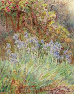 George Samuel Elgood - Pale blue Irises, Florence
