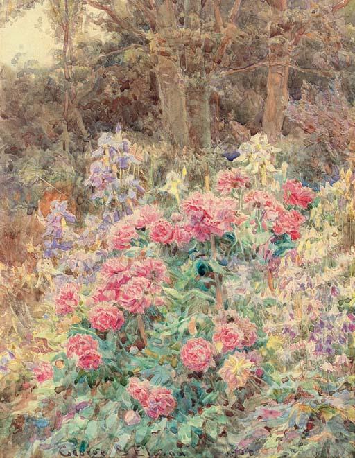 George Samuel Elgood - Peonies and Iris