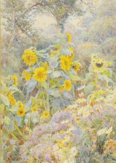 George Samuel Elgood - Sunflowers